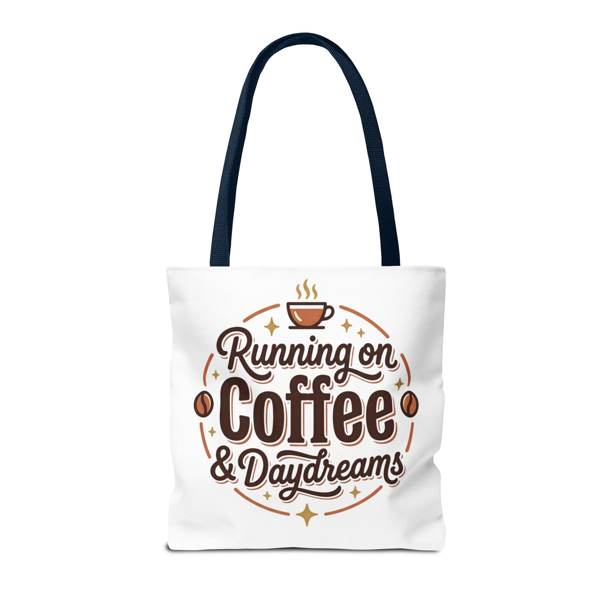 Running on Coffee & Daydreams Tote Bag
