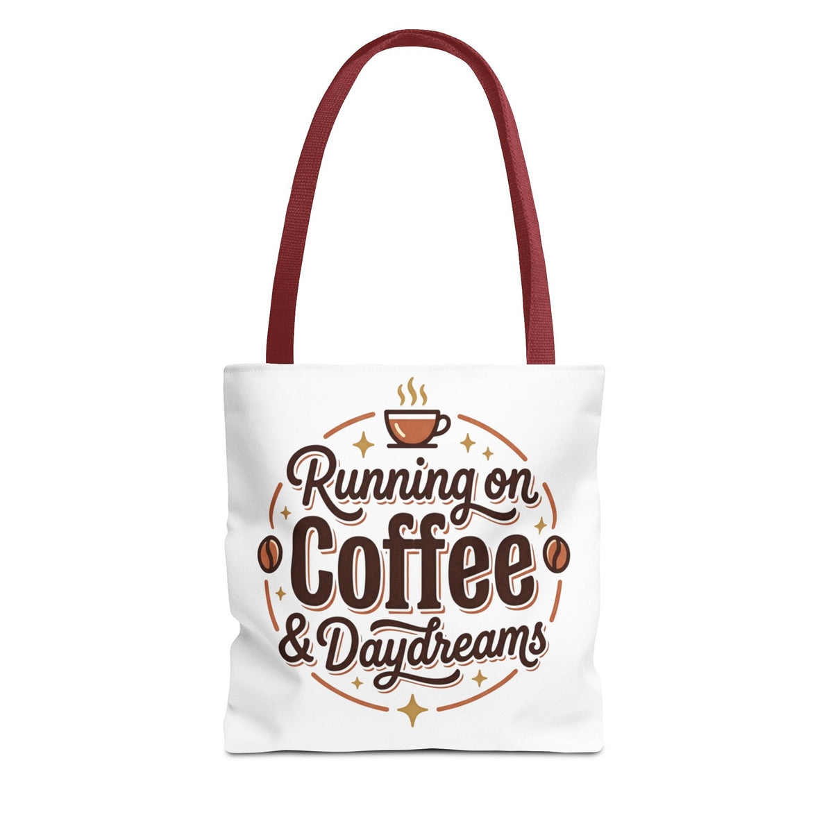 Running on Coffee & Daydreams Tote Bag