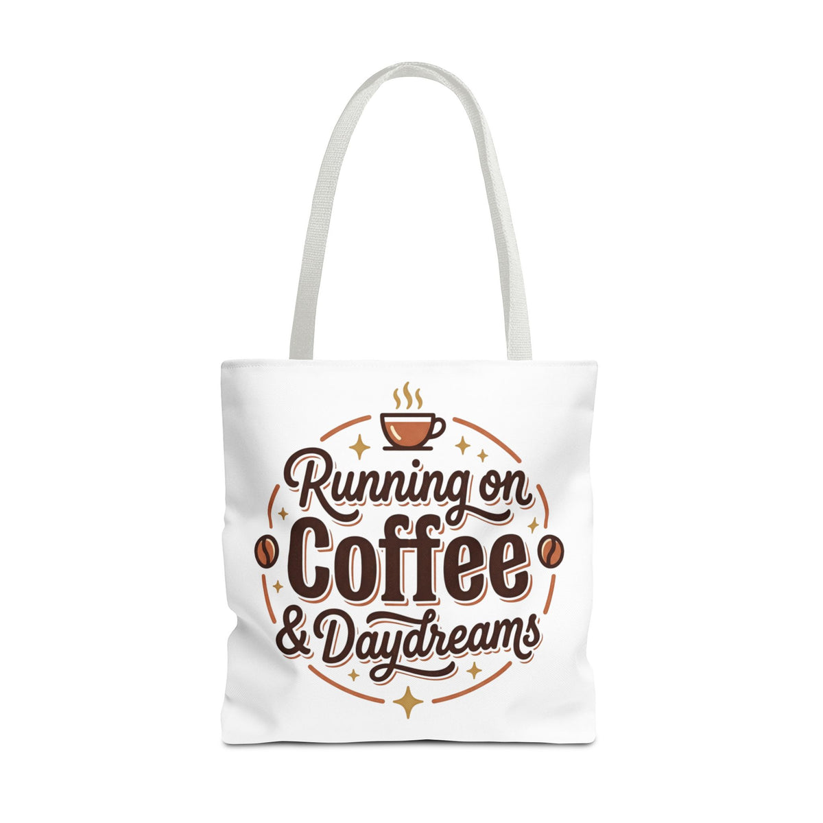 Running on Coffee & Daydreams Tote Bag