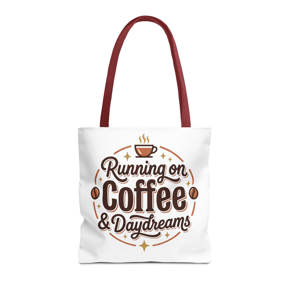 Running on Coffee & Daydreams Tote Bag