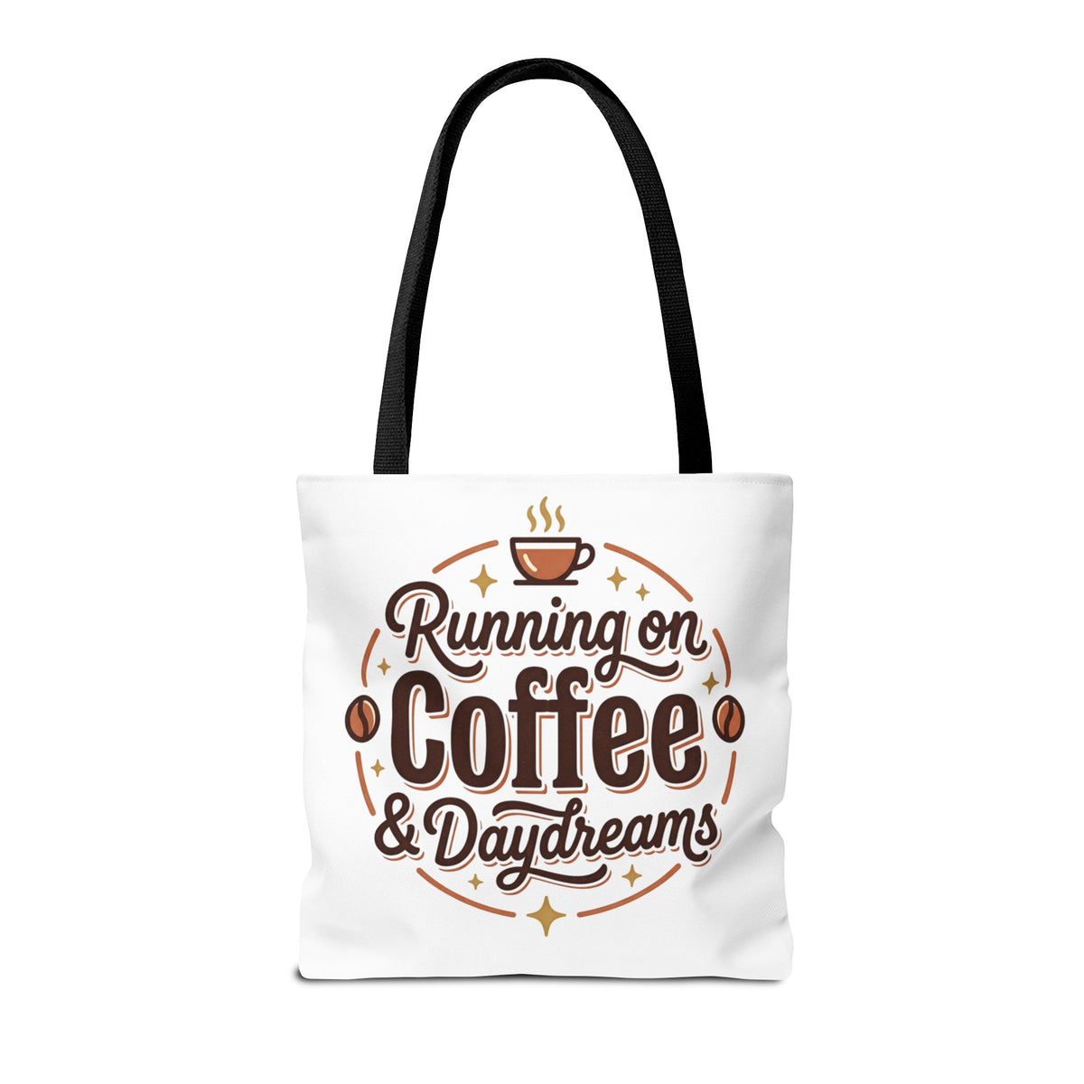 Running on Coffee & Daydreams Tote Bag