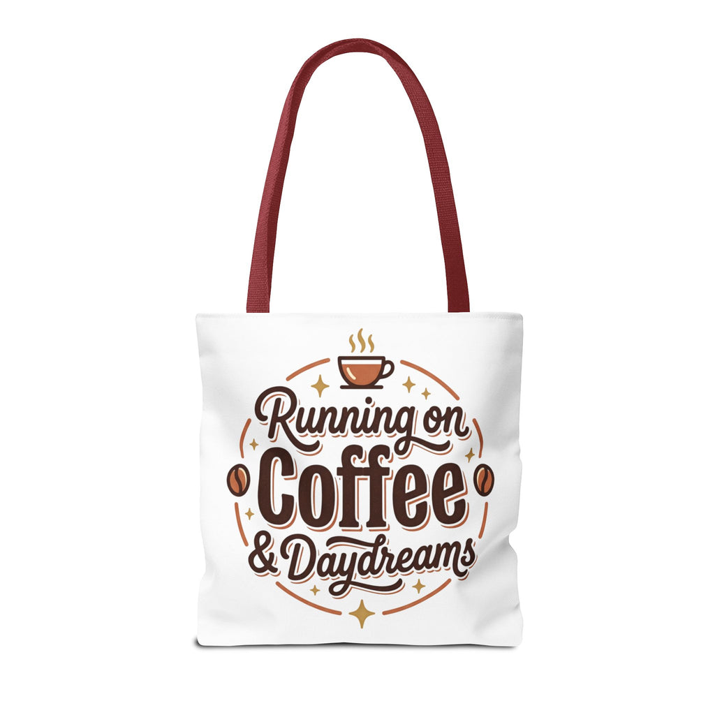 Running on Coffee & Daydreams Tote Bag