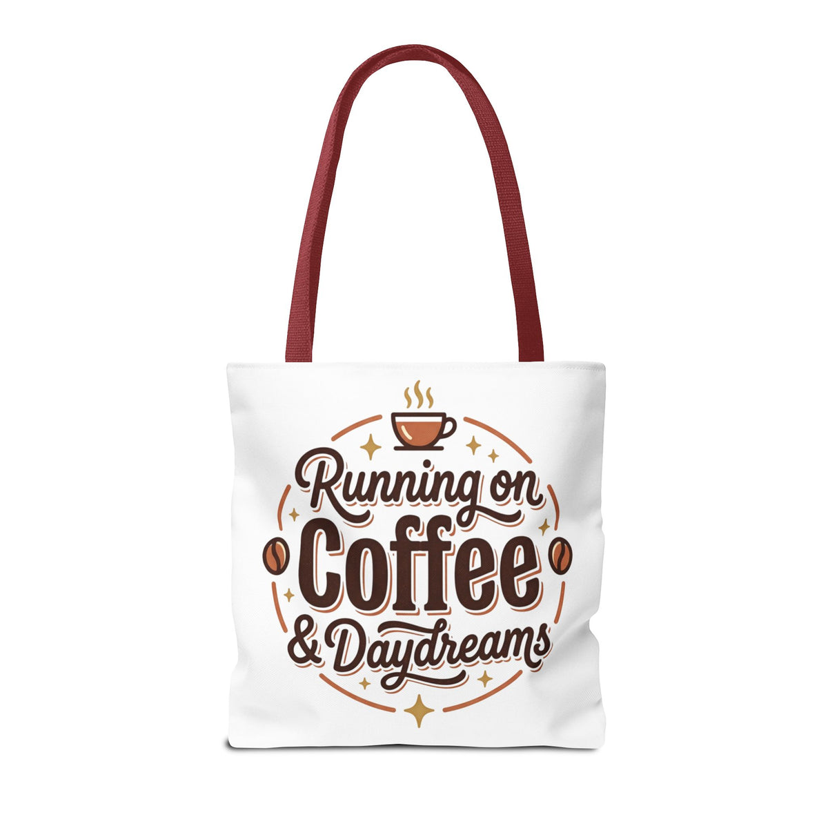 Running on Coffee & Daydreams Tote Bag