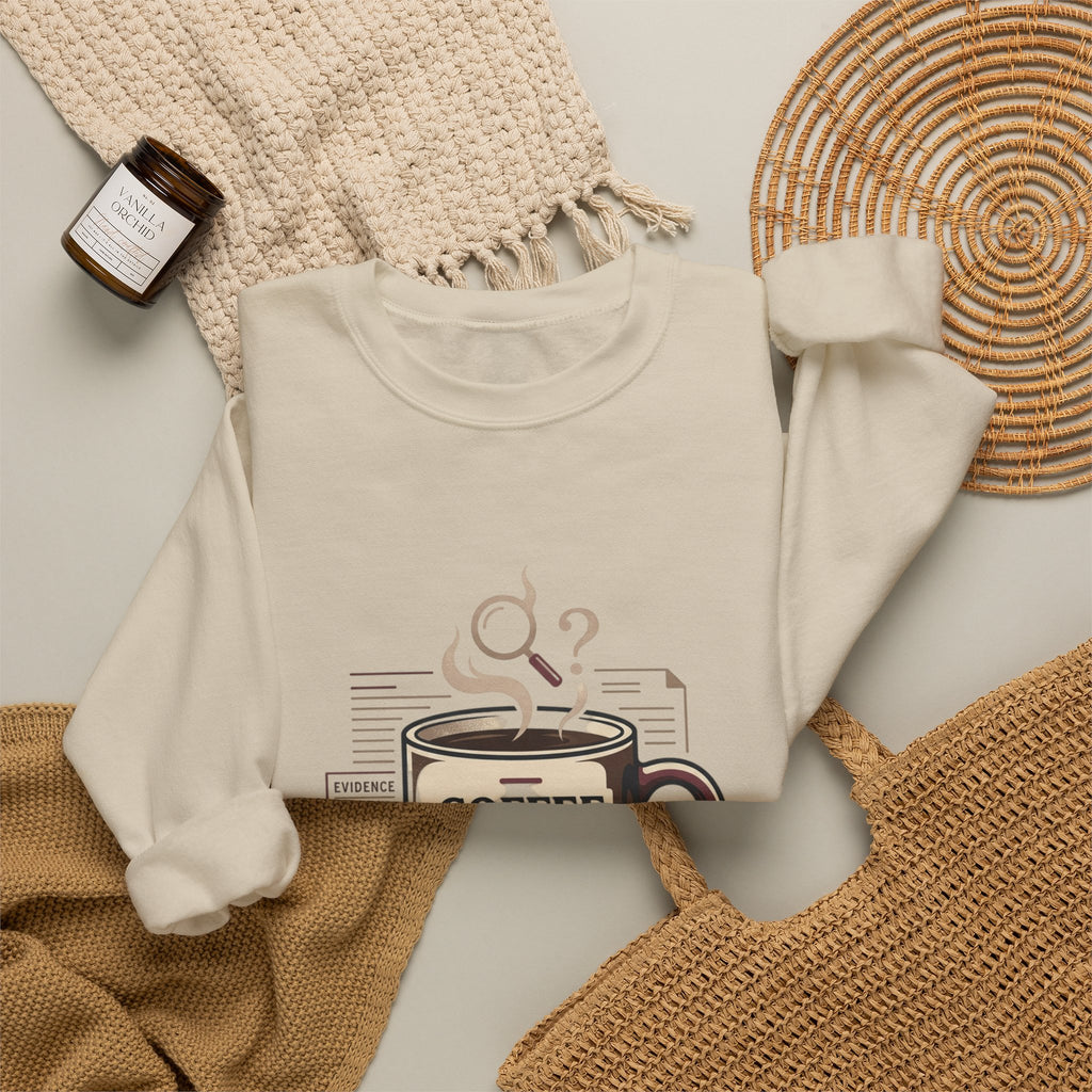 “Coffee First. Then The Case.” Sweatshirt