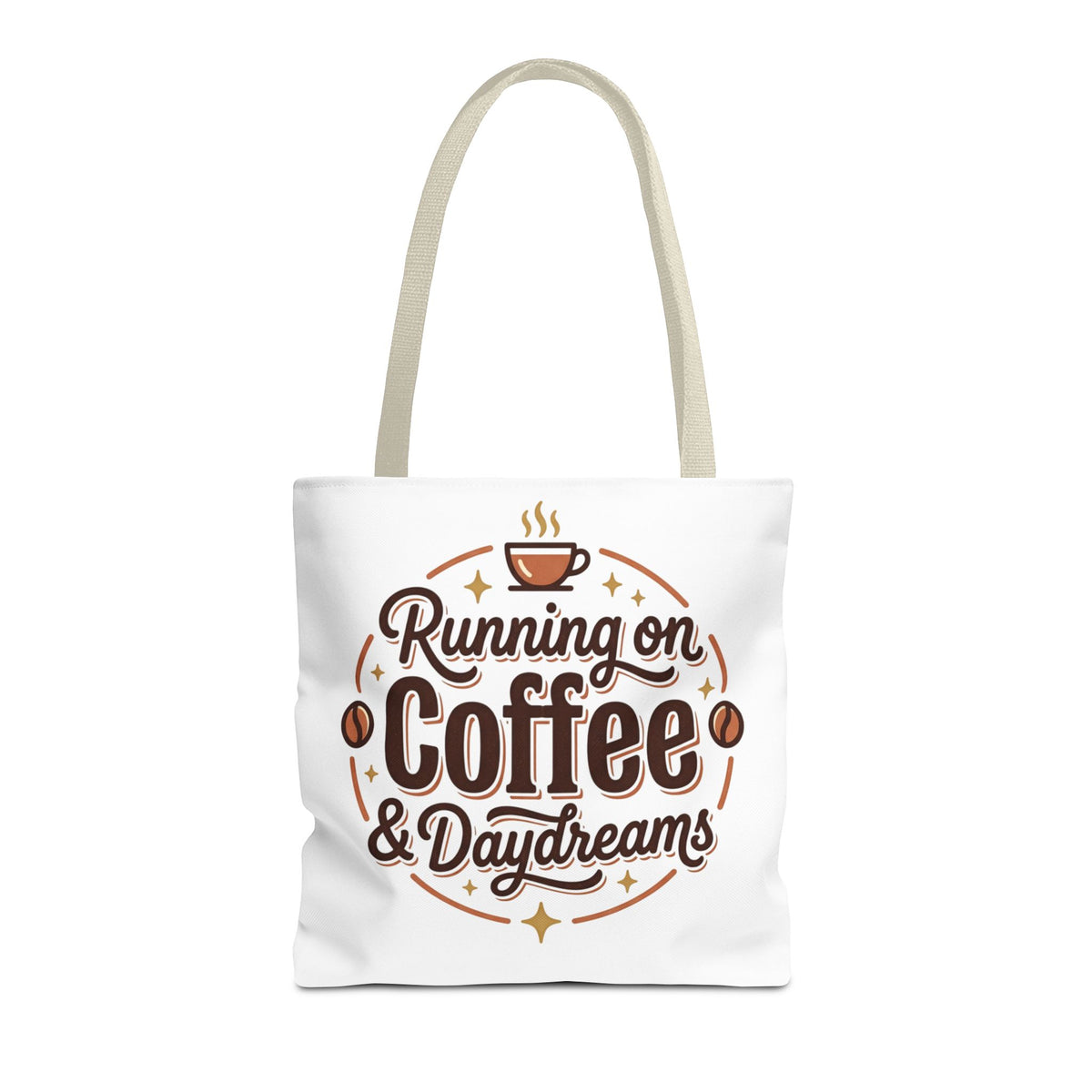 Running on Coffee & Daydreams Tote Bag