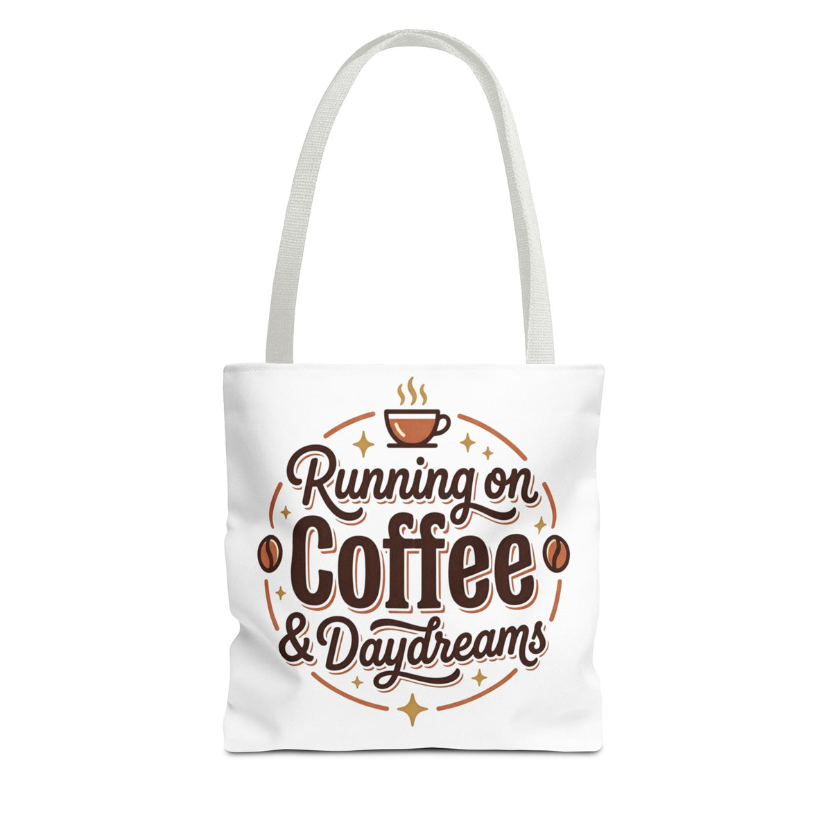 Running on Coffee & Daydreams Tote Bag