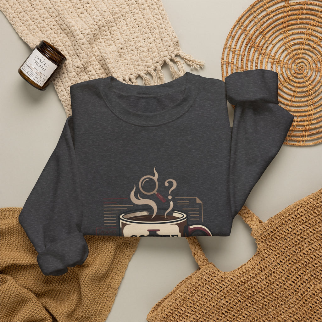 “Coffee First. Then The Case.” Sweatshirt
