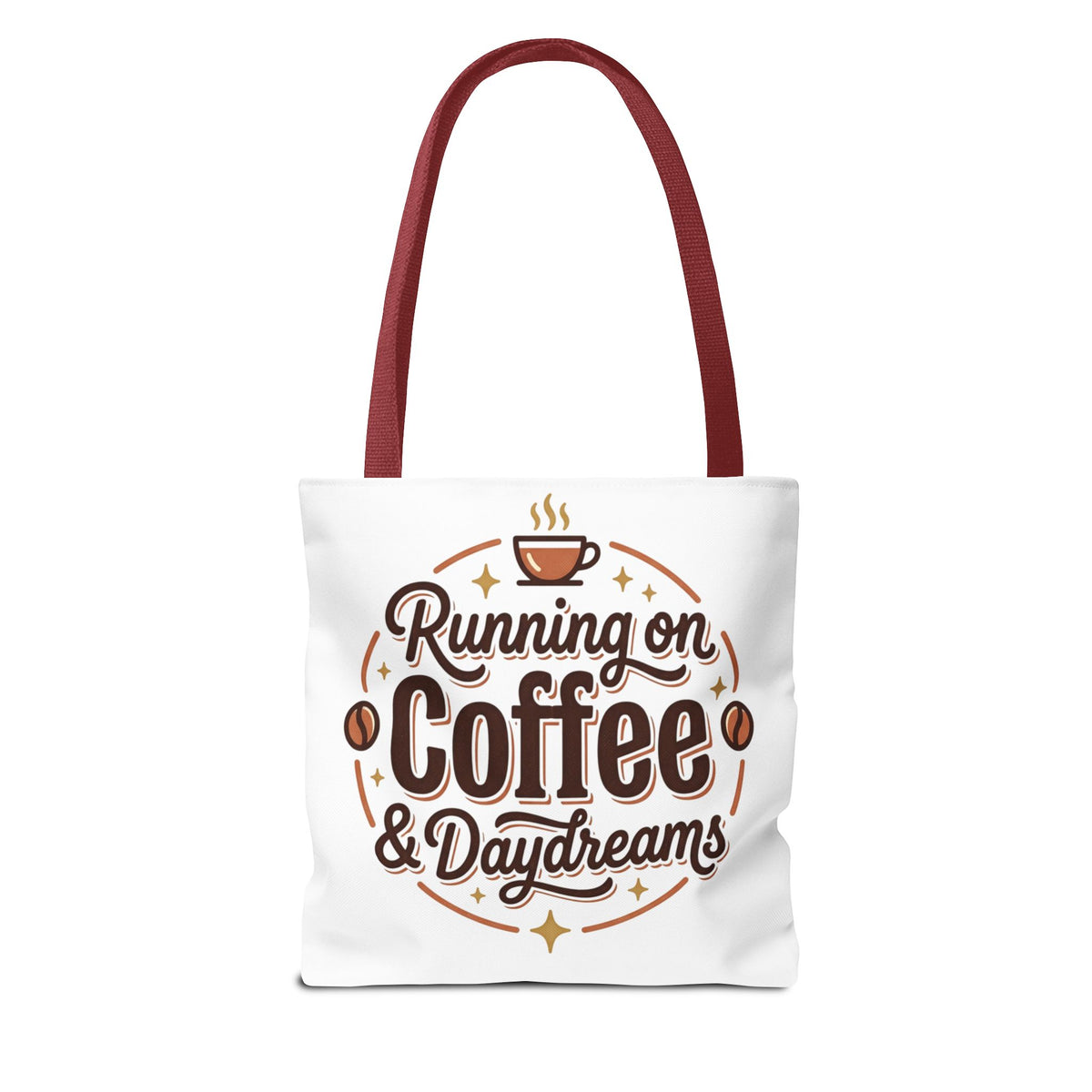 Running on Coffee & Daydreams Tote Bag