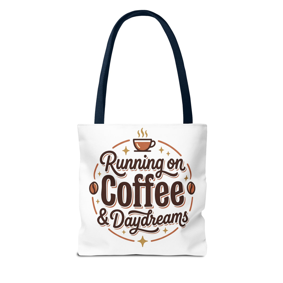 Running on Coffee & Daydreams Tote Bag