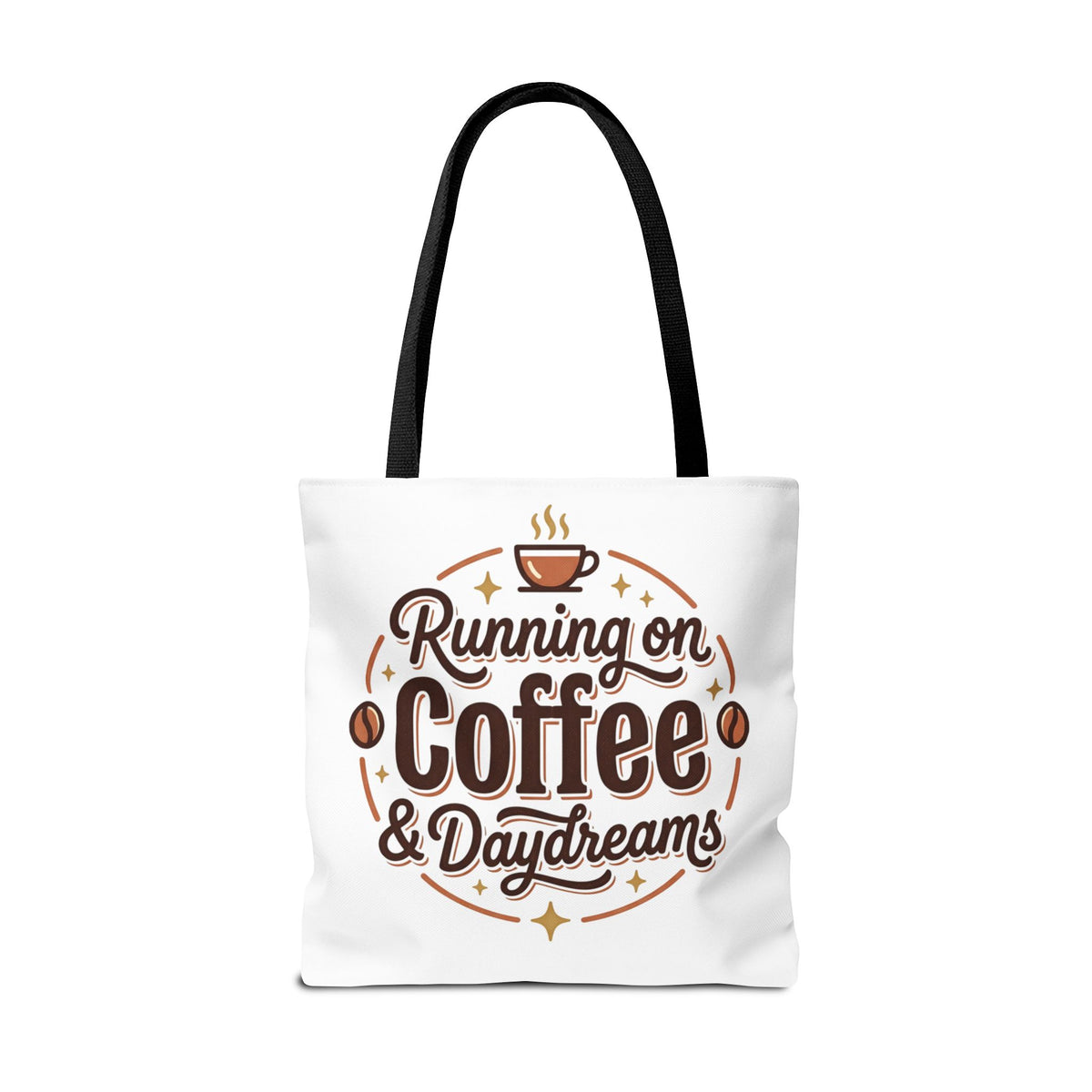 Running on Coffee & Daydreams Tote Bag