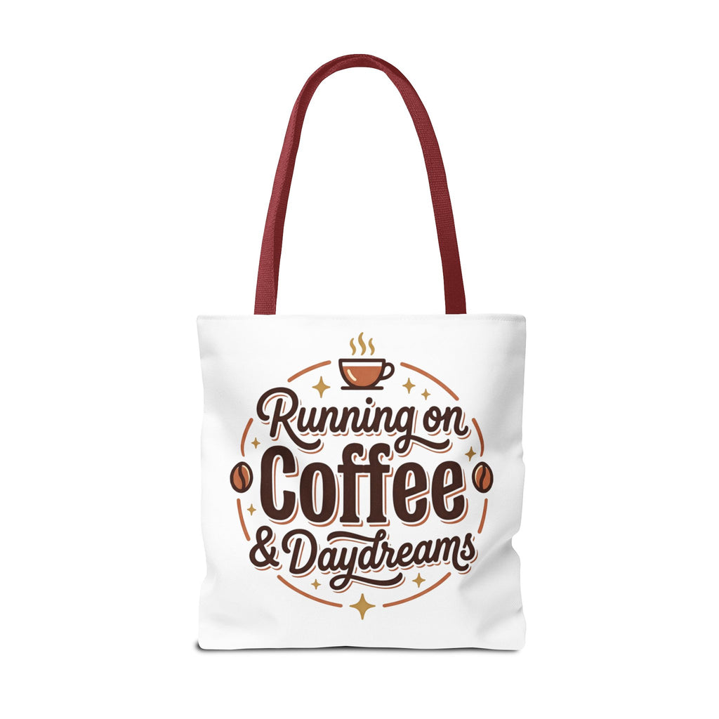 Running on Coffee & Daydreams Tote Bag