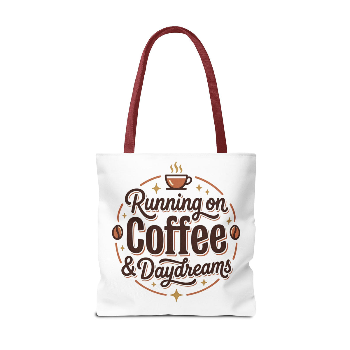 Running on Coffee & Daydreams Tote Bag