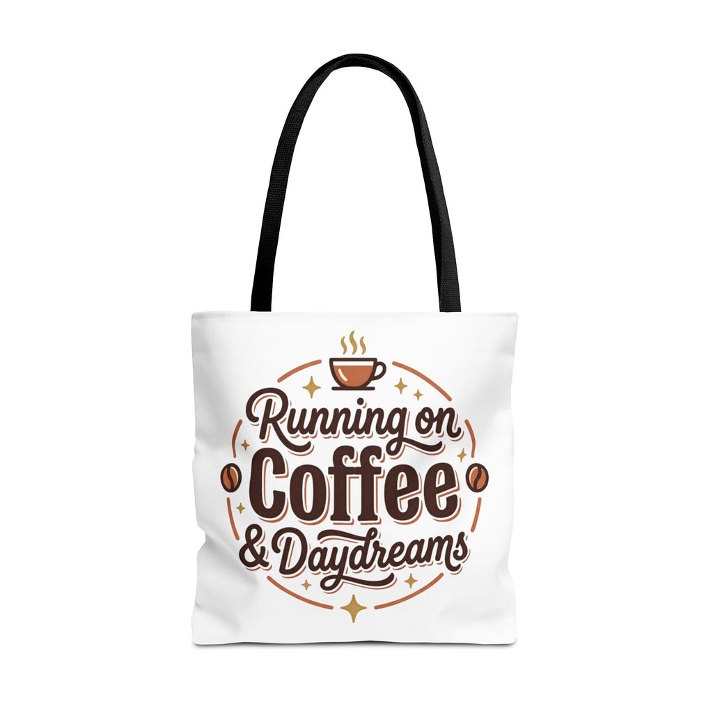 Running on Coffee & Daydreams Tote Bag