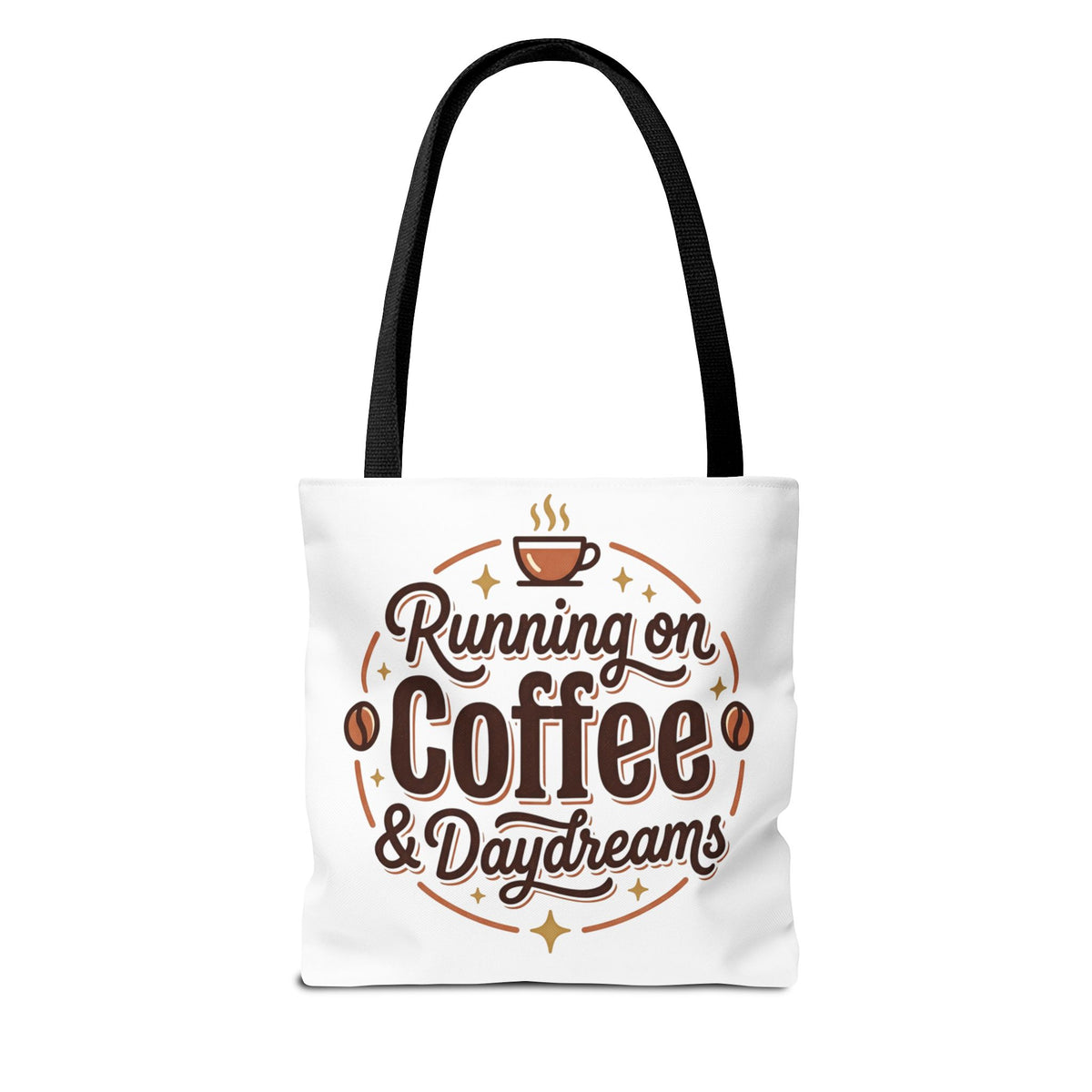 Running on Coffee & Daydreams Tote Bag