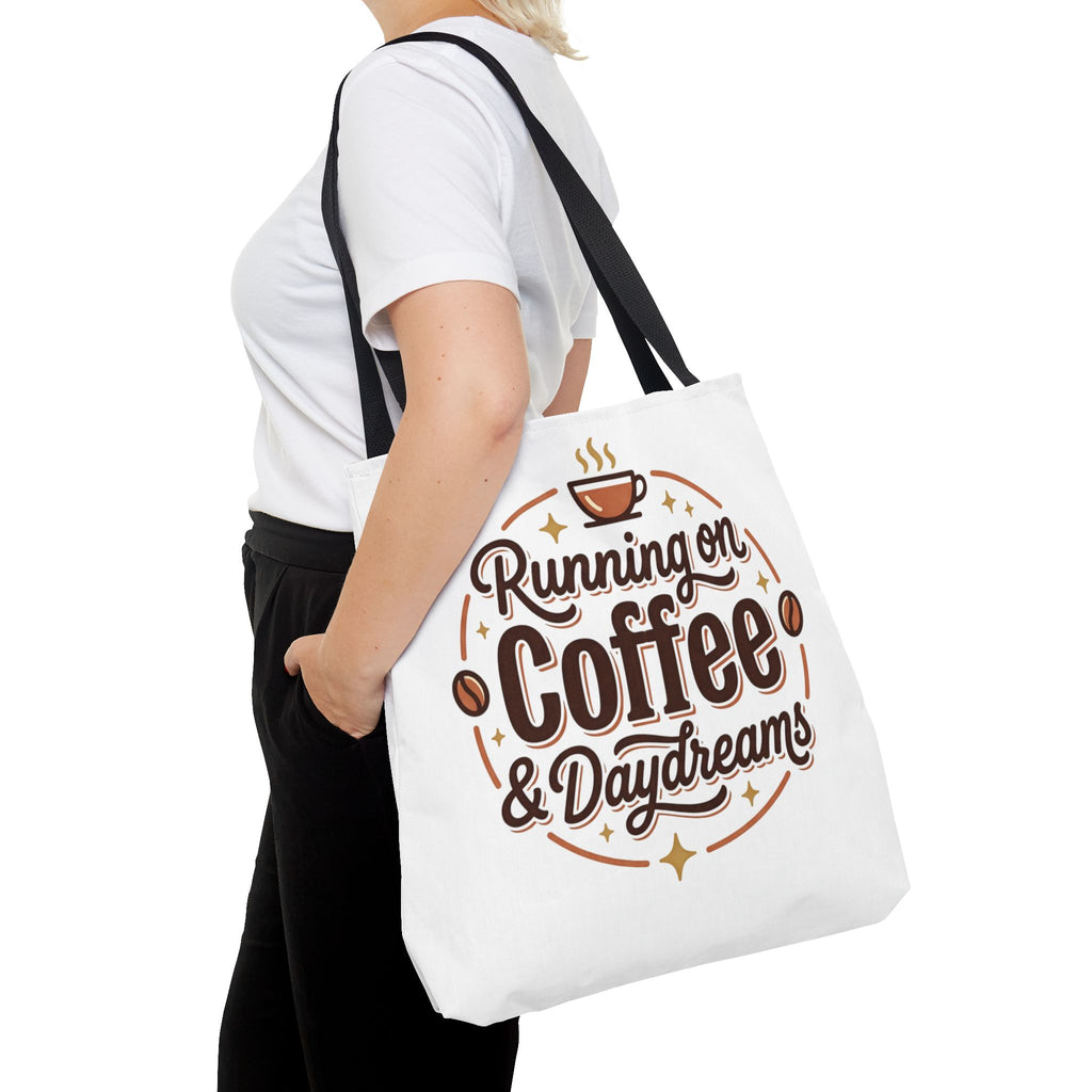 Running on Coffee & Daydreams Tote Bag