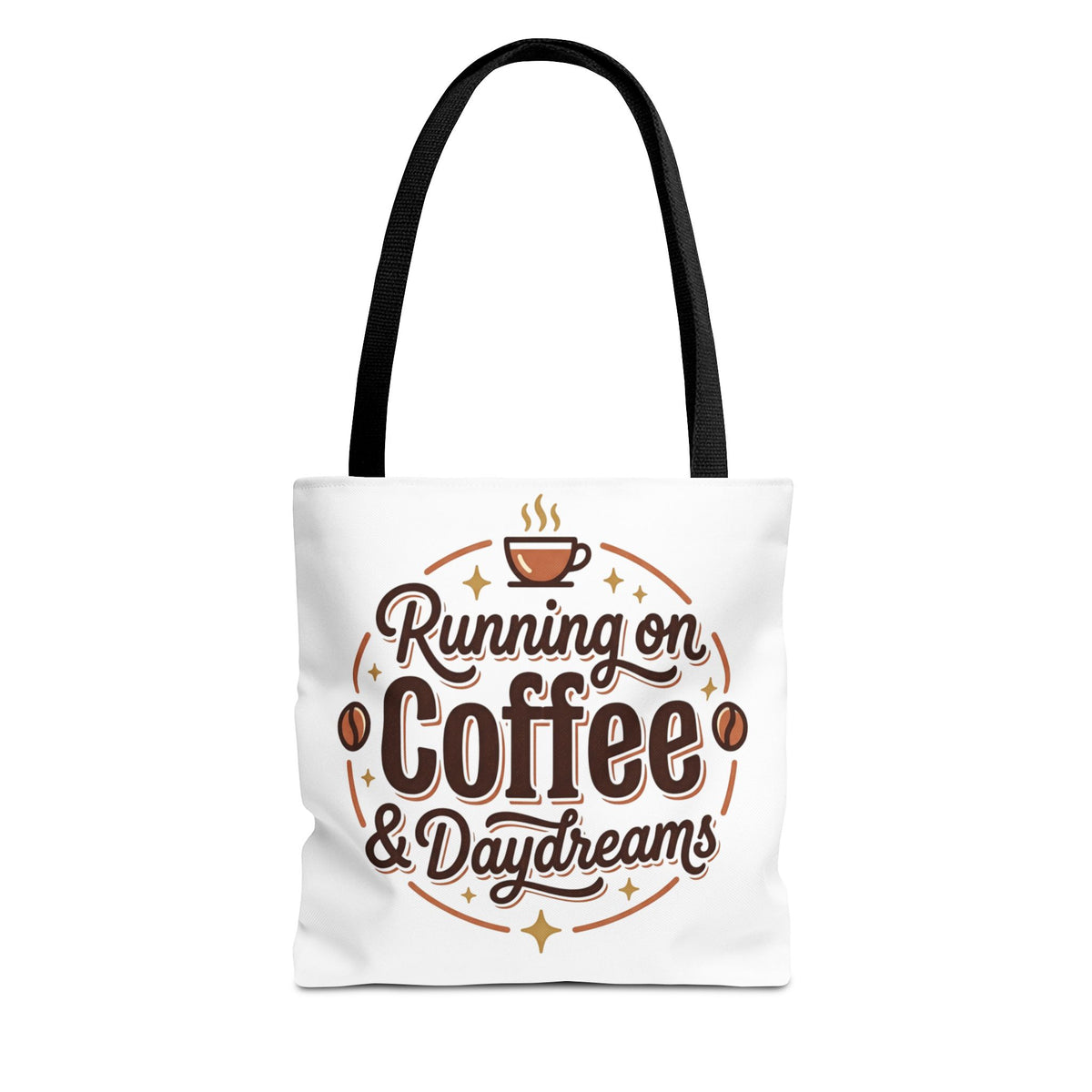 Running on Coffee & Daydreams Tote Bag