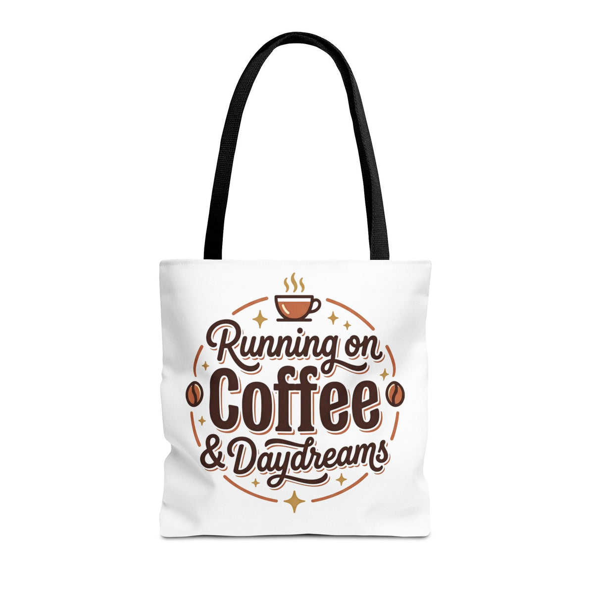 Running on Coffee & Daydreams Tote Bag