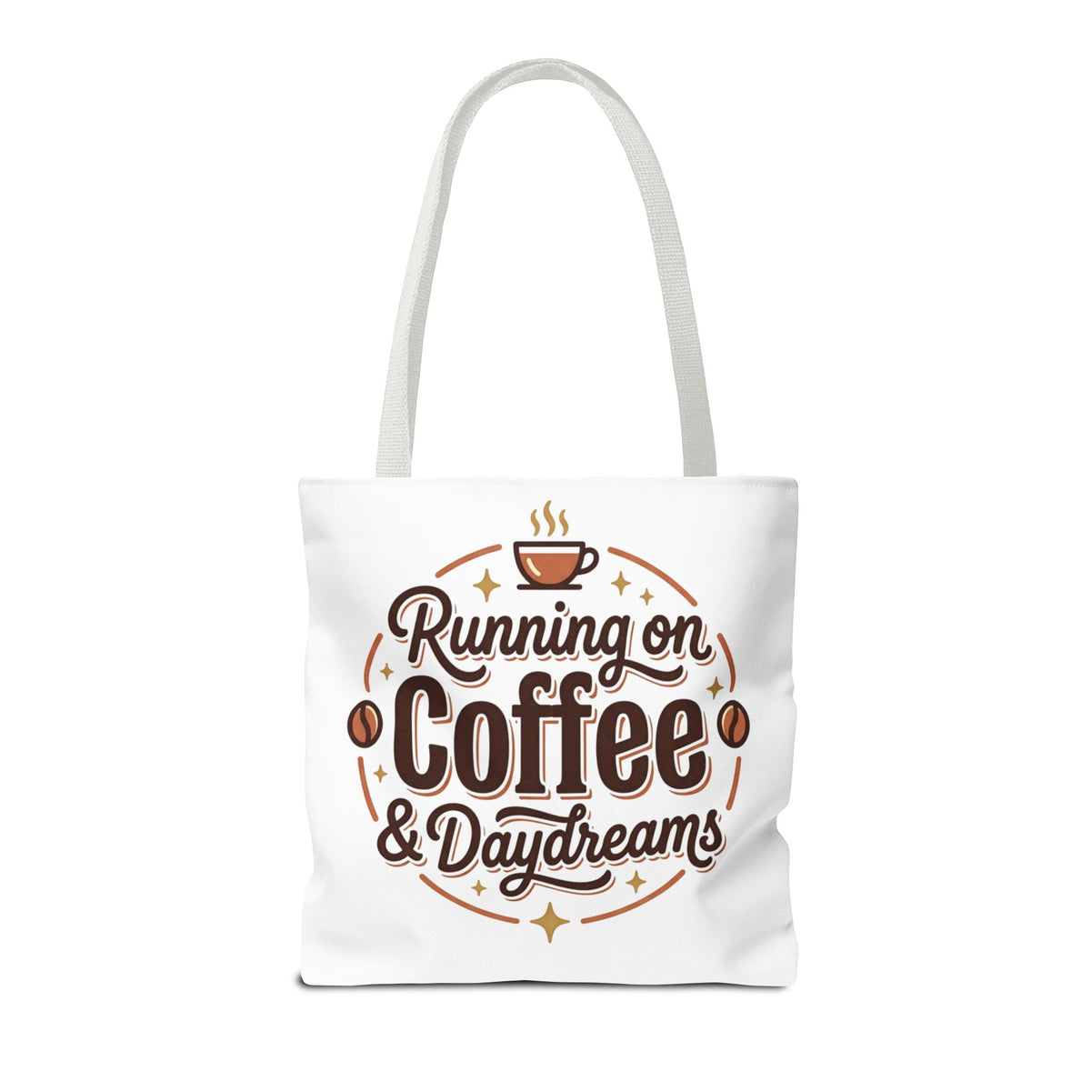 Running on Coffee & Daydreams Tote Bag