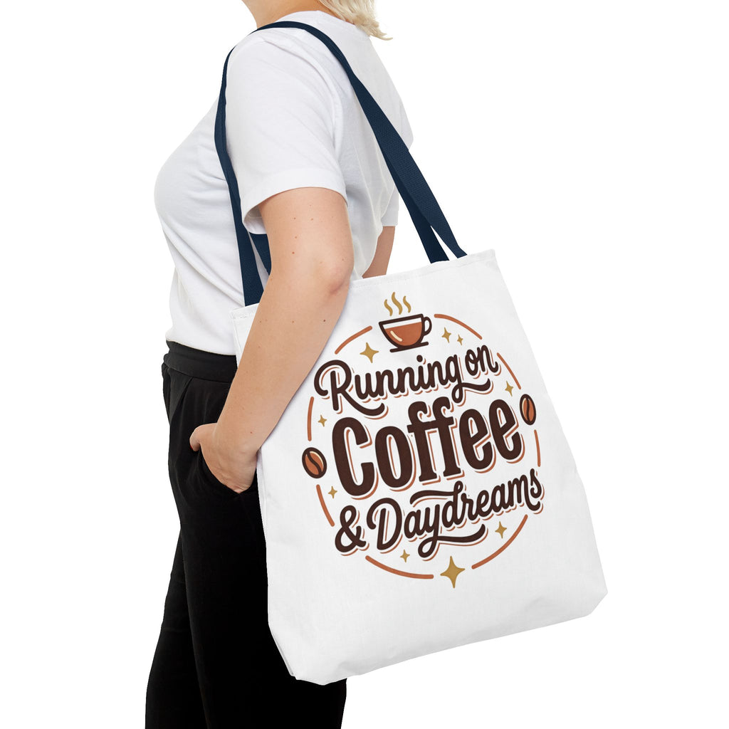 Running on Coffee & Daydreams Tote Bag