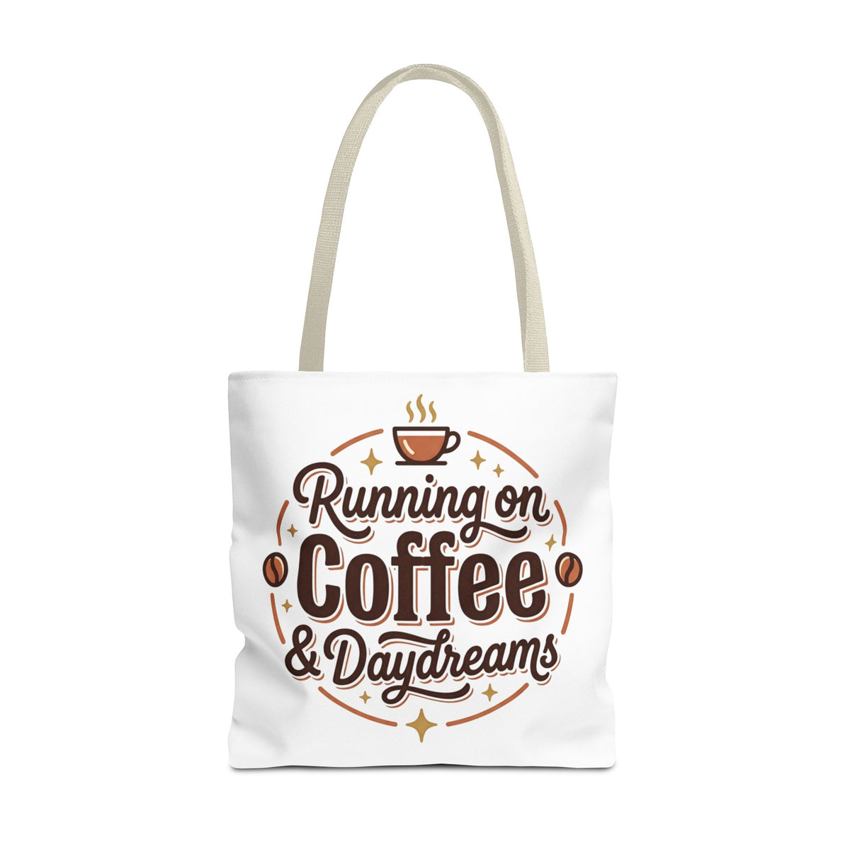 Running on Coffee & Daydreams Tote Bag