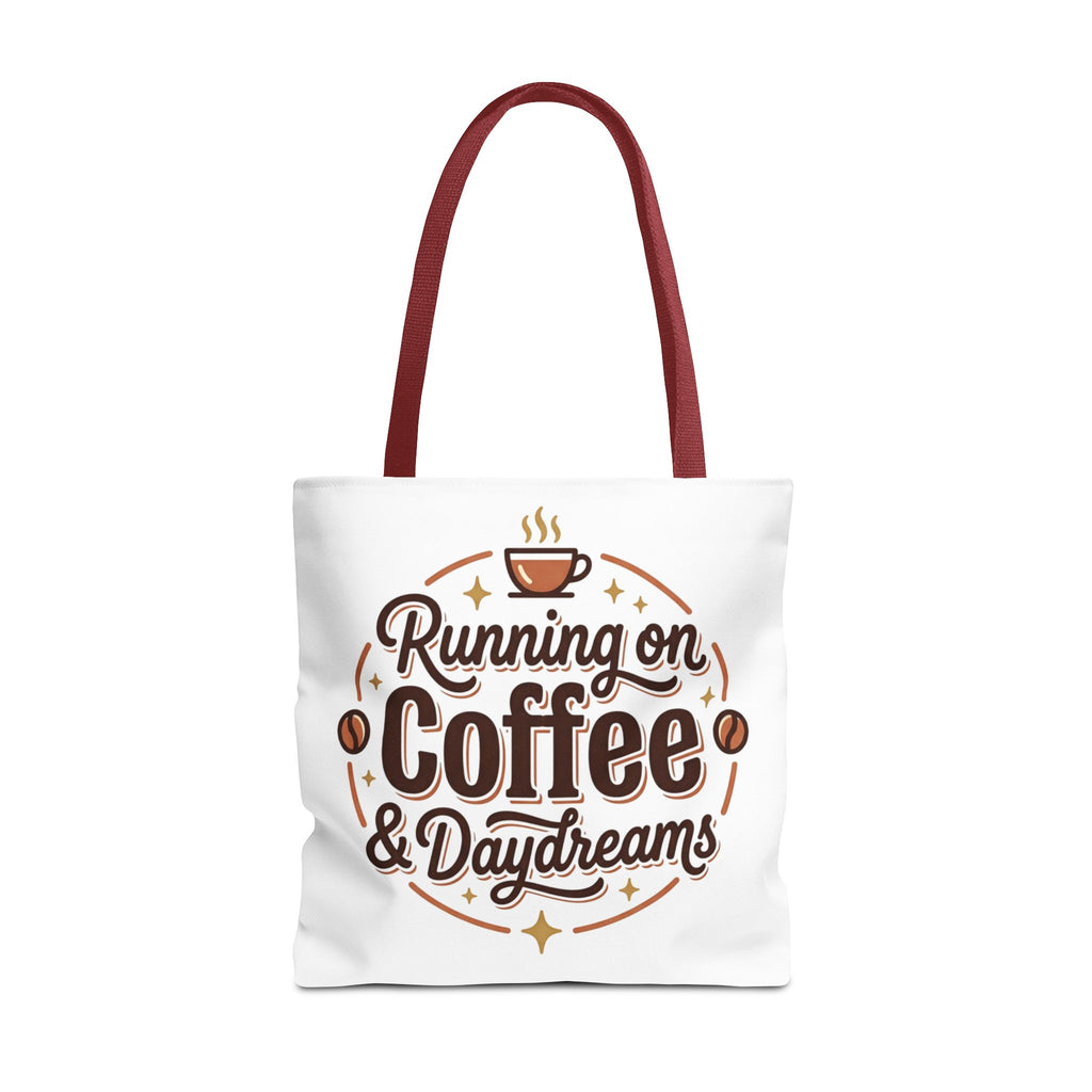 Running on Coffee & Daydreams Tote Bag